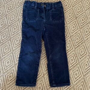 Crewcuts size 4, girls navy corduroy pants